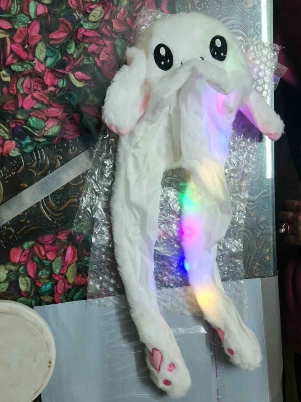 Cute Rabbit Plush Bunny Cap - The Ears Pop Hat Funny Bunny